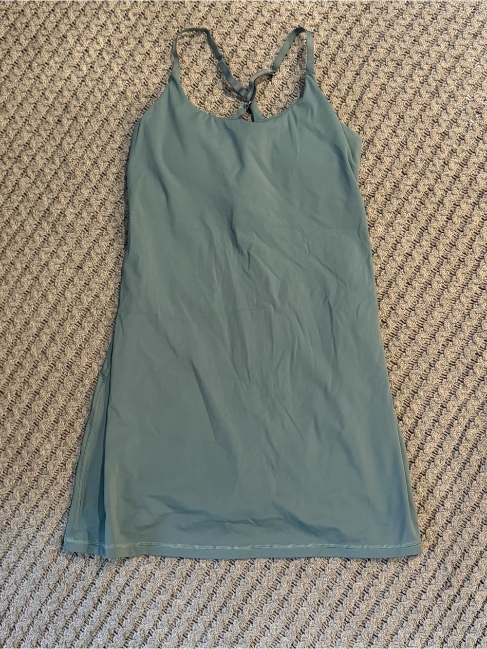 Light Blue Athletic Dress with Racerback Detail